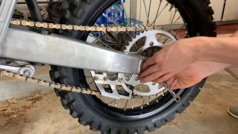 Tighten the Dirt Bike Chain