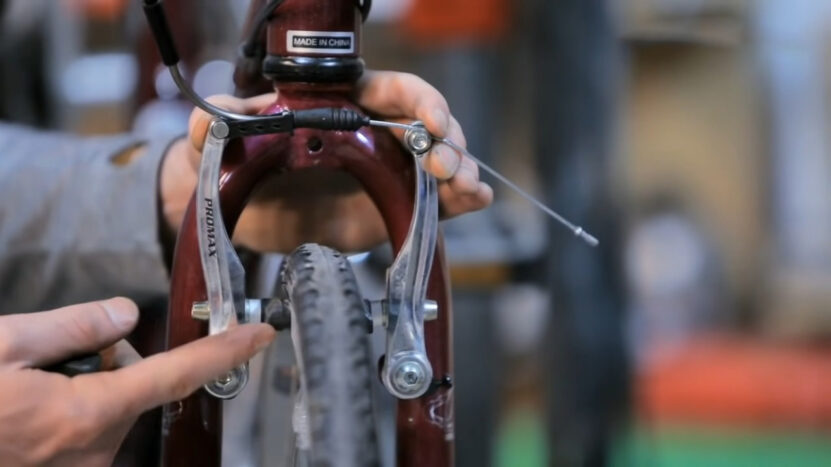how to loosen back brakes on a bike