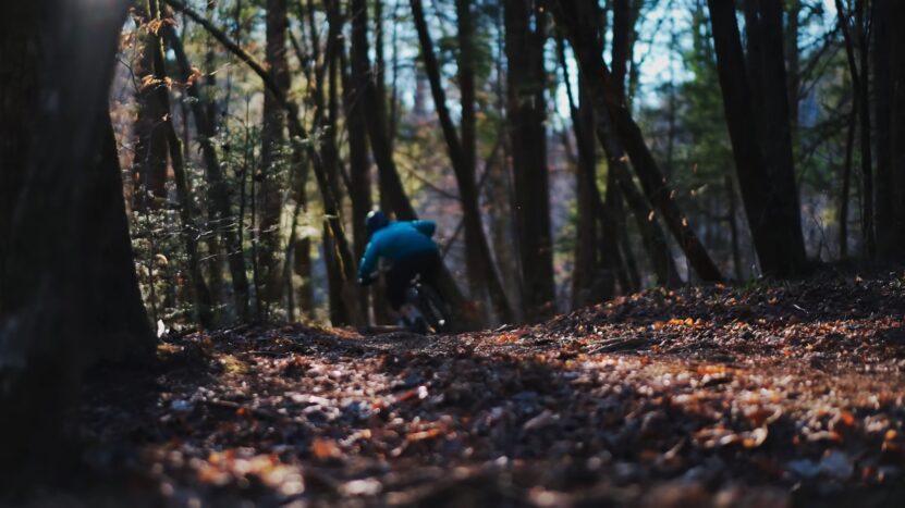 Rider Driving a Mountain Bike. Evaluation of Performance of Huffy Bicycle as a Mountain Bike