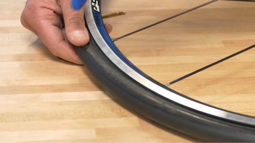 Checking Pressure of bike tire
