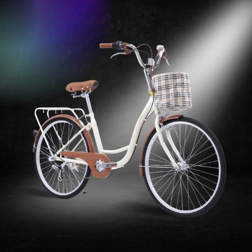 Prattbay Women's 7-Speed Hybrid Cruiser Bicycle